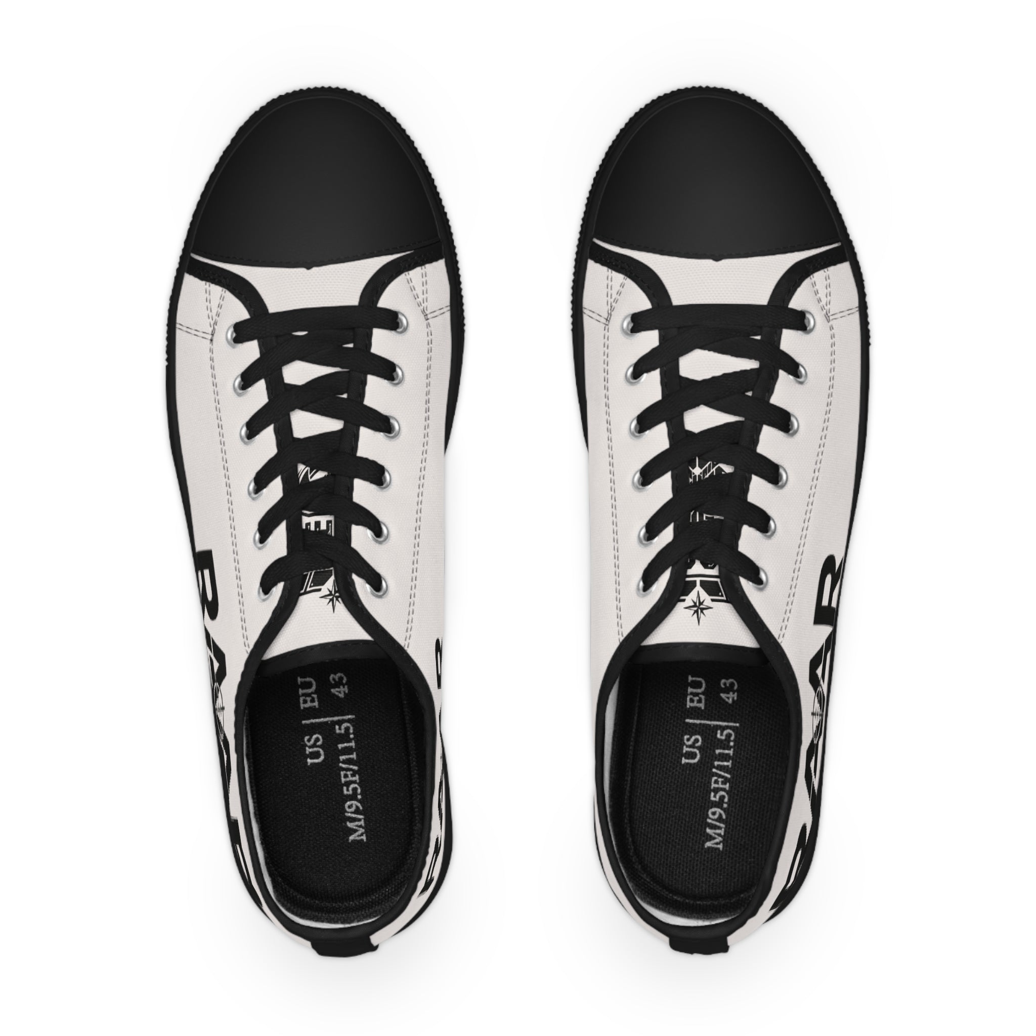 Men's White Low-Top Sneakers — Classic Canvas Casual Shoes