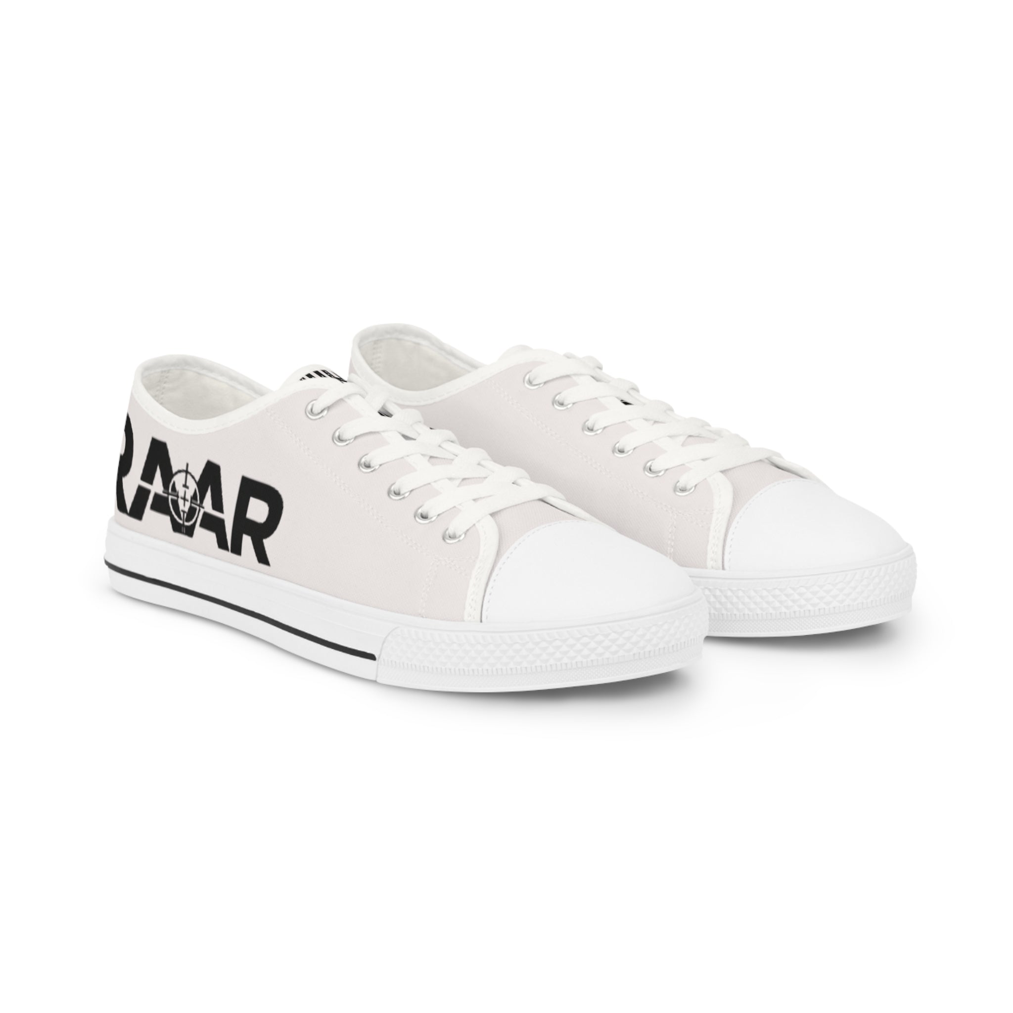 Men's White Low-Top Sneakers — Classic Canvas Casual Shoes