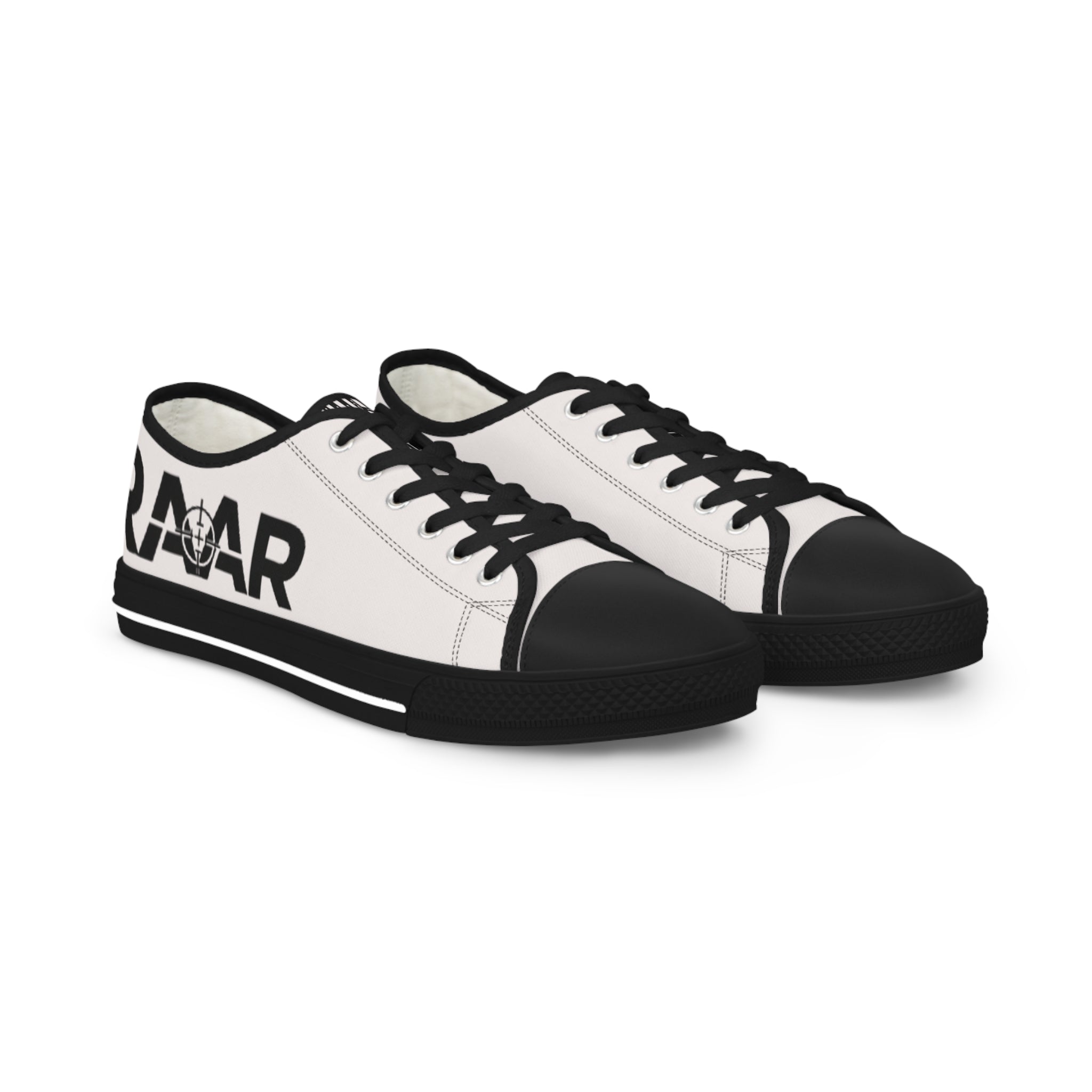Men's White Low-Top Sneakers — Classic Canvas Casual Shoes