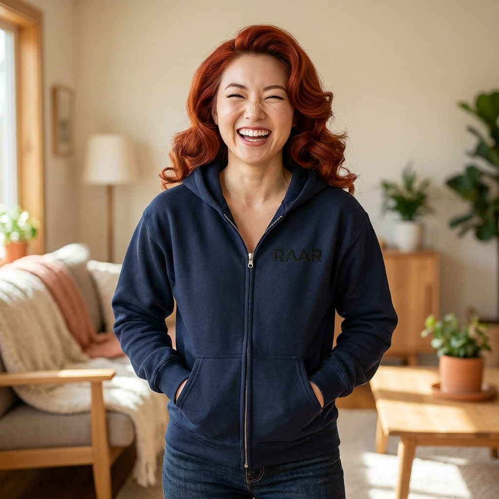 RAAR women Full-Zip Hoodie — Classic Comfort Zip-Up Sweatshirt