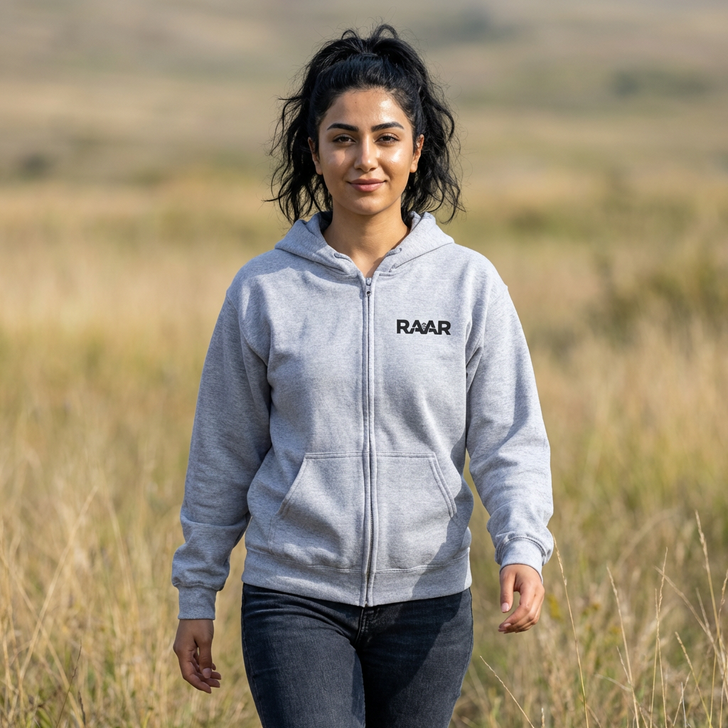 RAAR women Full-Zip Hoodie — Classic Comfort Zip-Up Sweatshirt