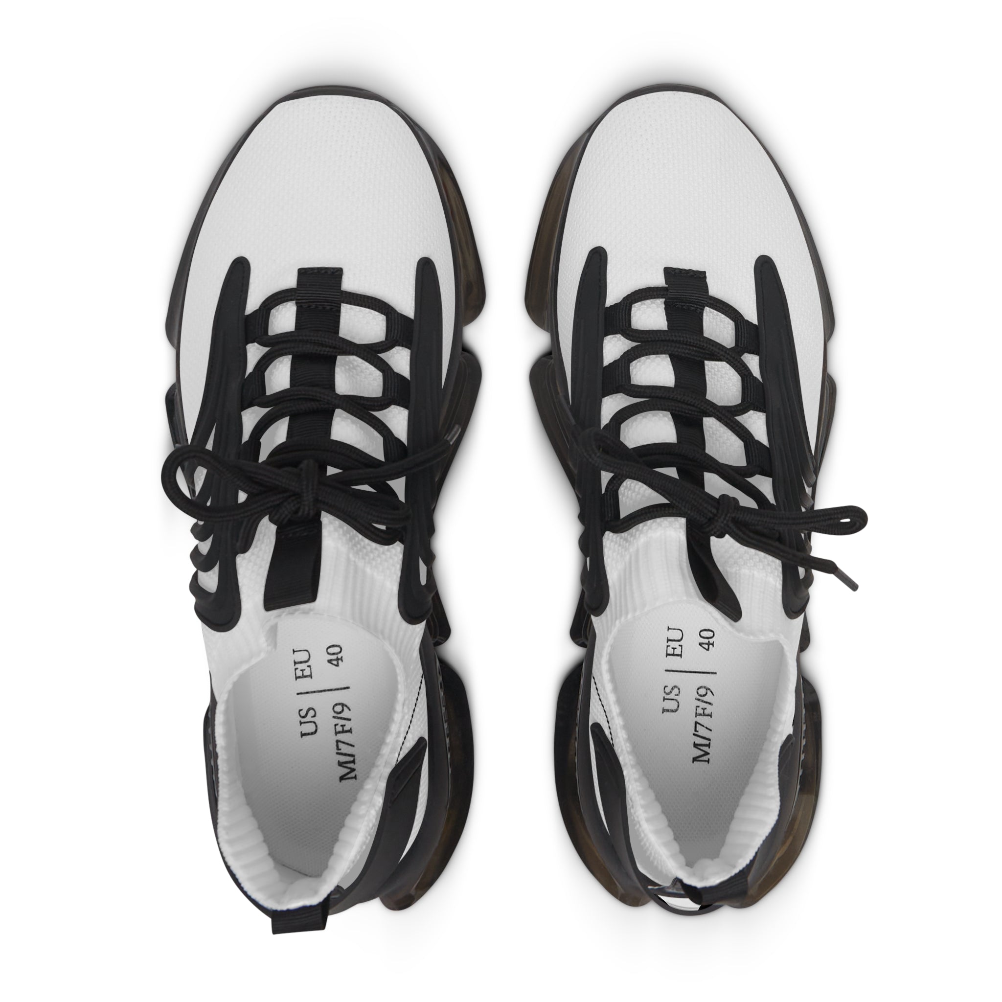Women's White Mesh Sneakers — Lightweight Breathable Athletic Shoes with 'RAAR' Accent