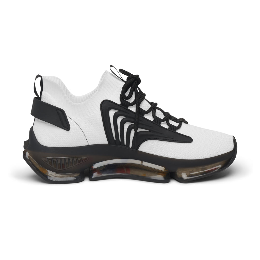 Women's White Mesh Sneakers — Lightweight Breathable Athletic Shoes with 'RAAR' Accent