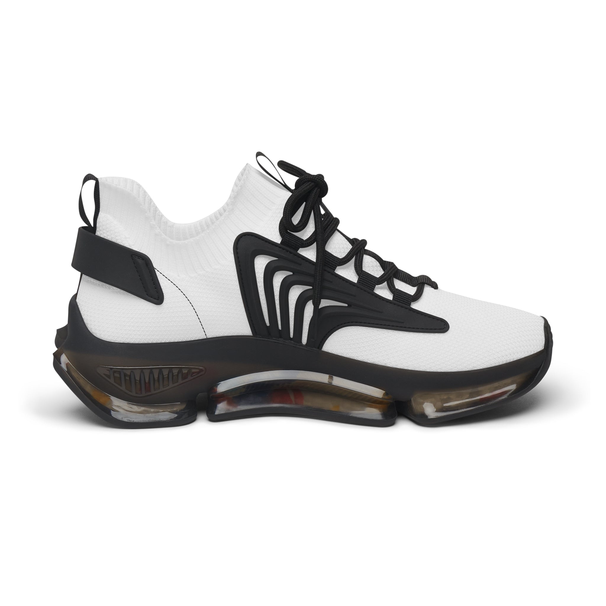 Women's White Mesh Sneakers — Lightweight Breathable Athletic Shoes with 'RAAR' Accent