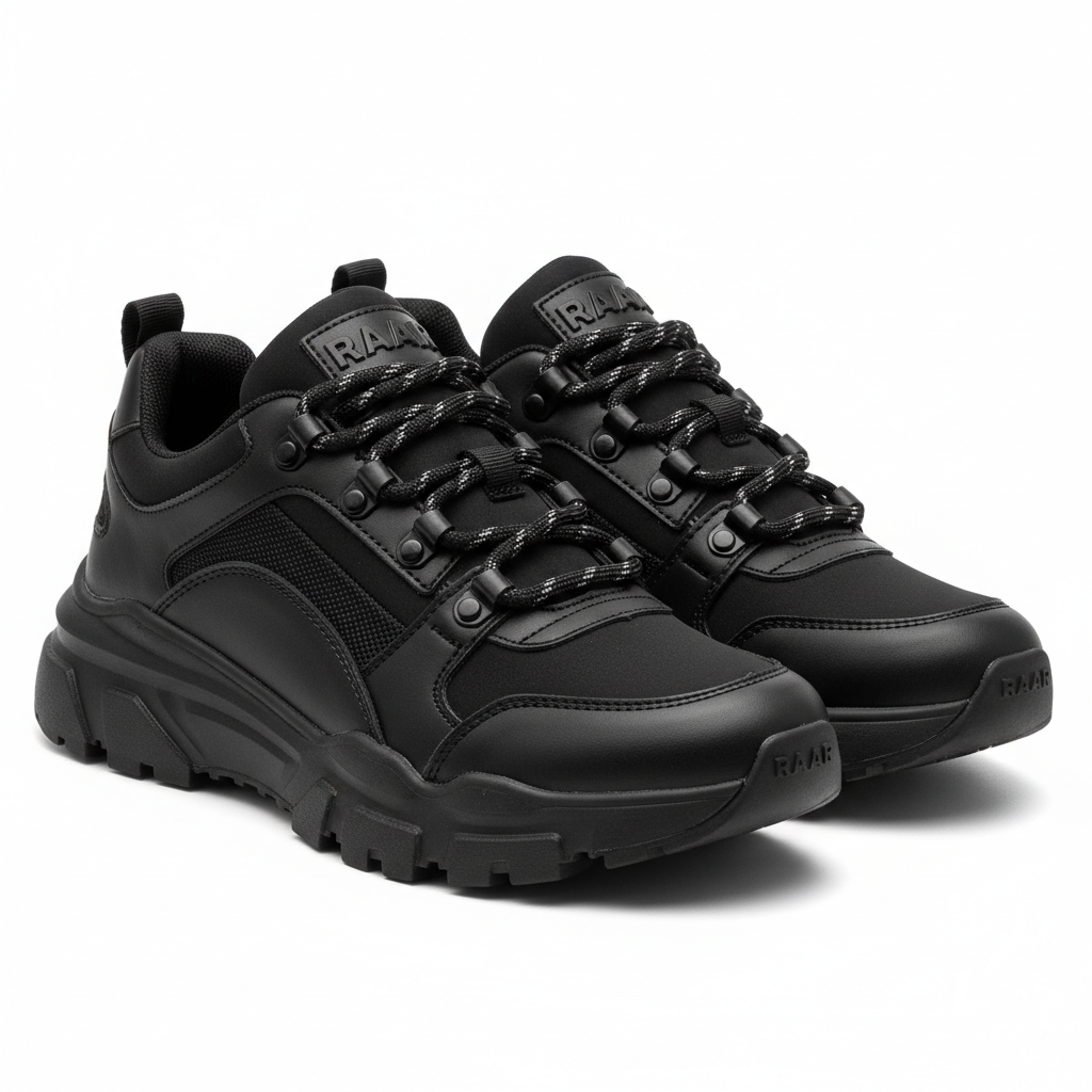 RAAR Low Sneakers Women Black colorway with RAAR on tongue