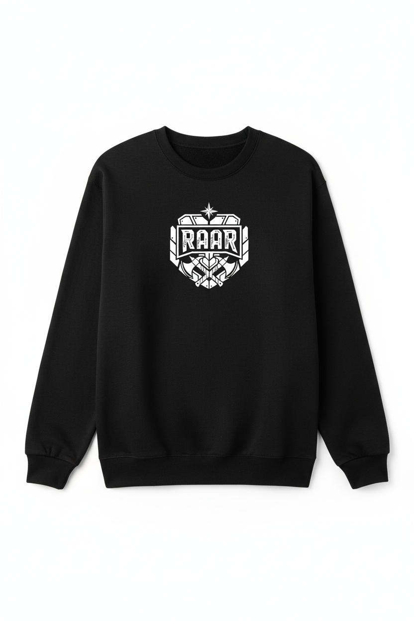RAAR Urban Recon Sweatshirt - Black with White Logo