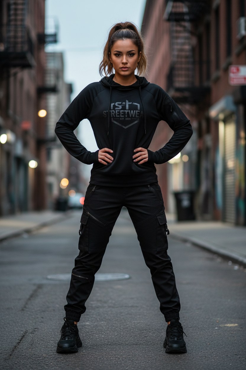 RAAR Urban Ops Hoodie - Female Lifestyle Street Shot