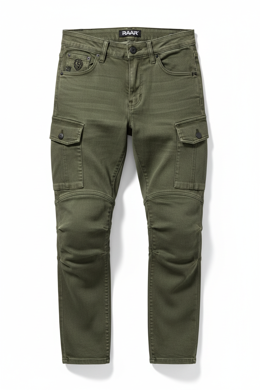 RAAR Urban Ops Jeans Olive tactical slim fit denim