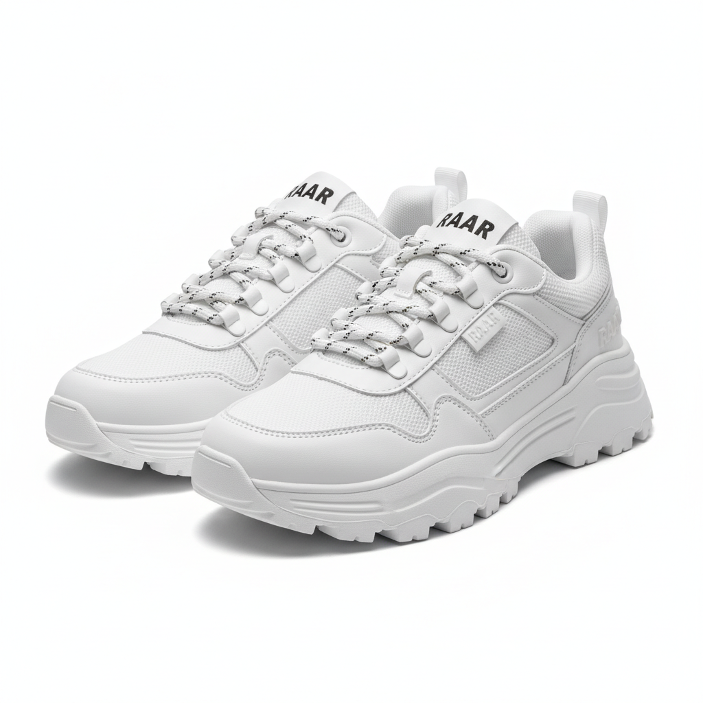 RAAR Low Sneakers Women White colorway with RAAR on tongue