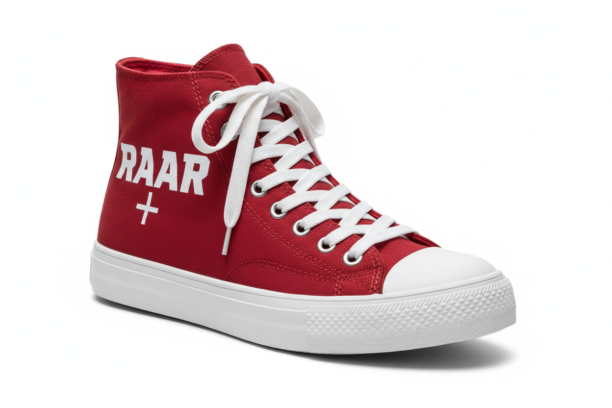 RAAR High-Top Sneaker - Red