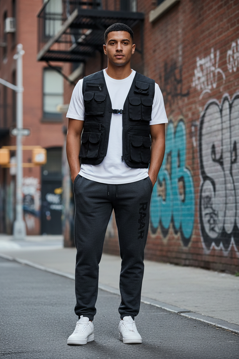 Male model wearing Pepper RAAR Joggers