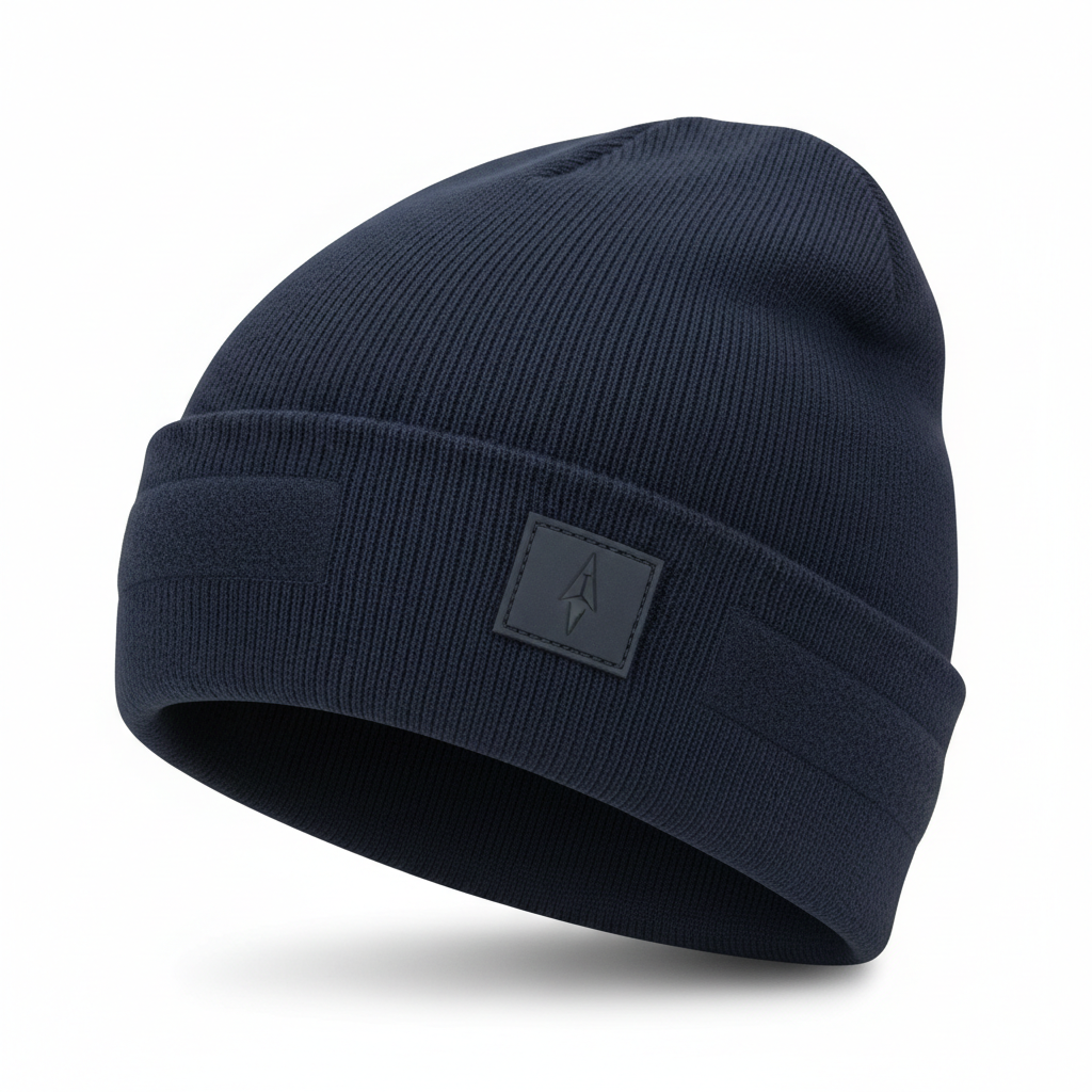Navy blue tactical beanie