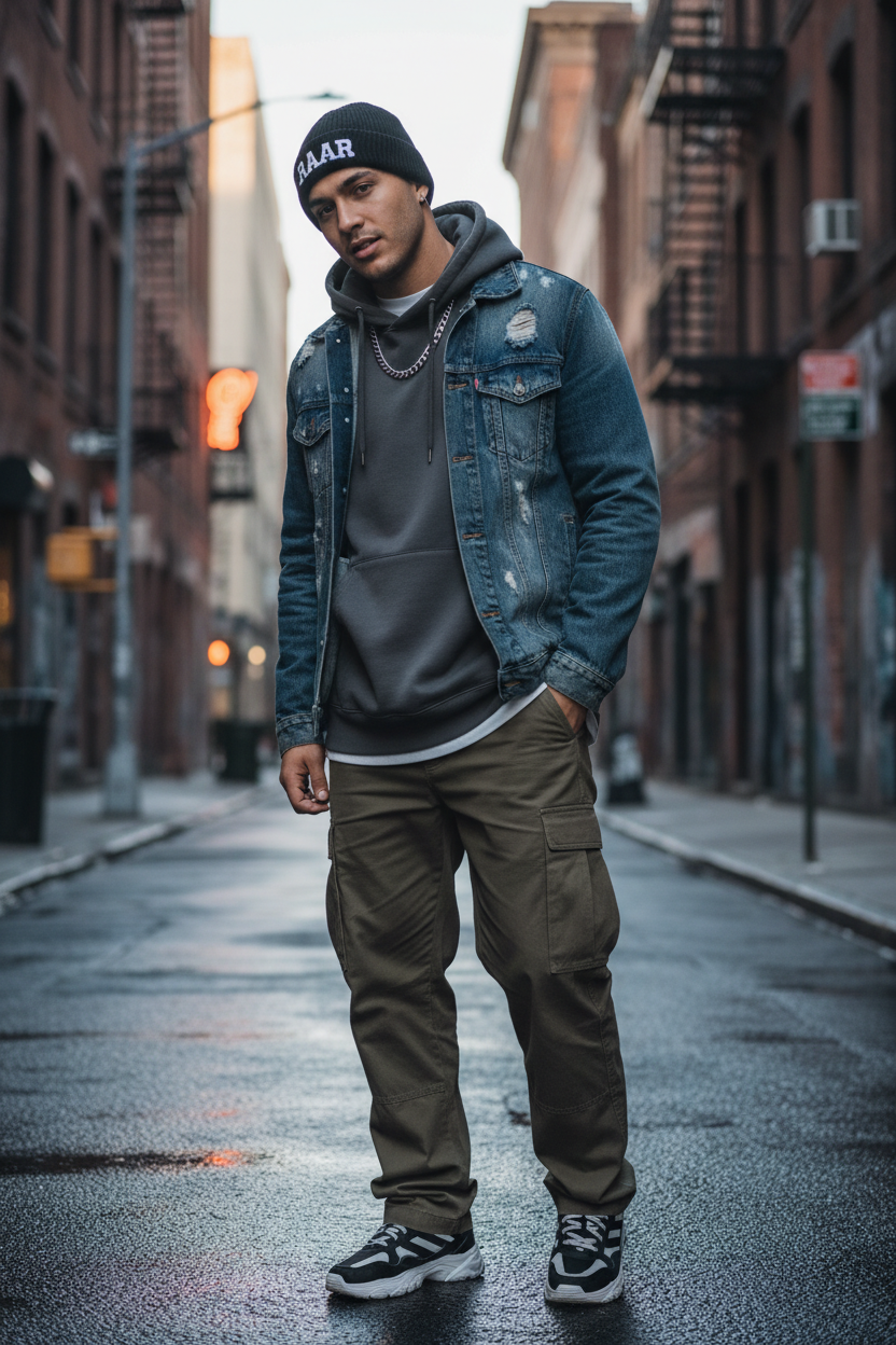 RAAR Black Beanie - Male Lifestyle Street Shot