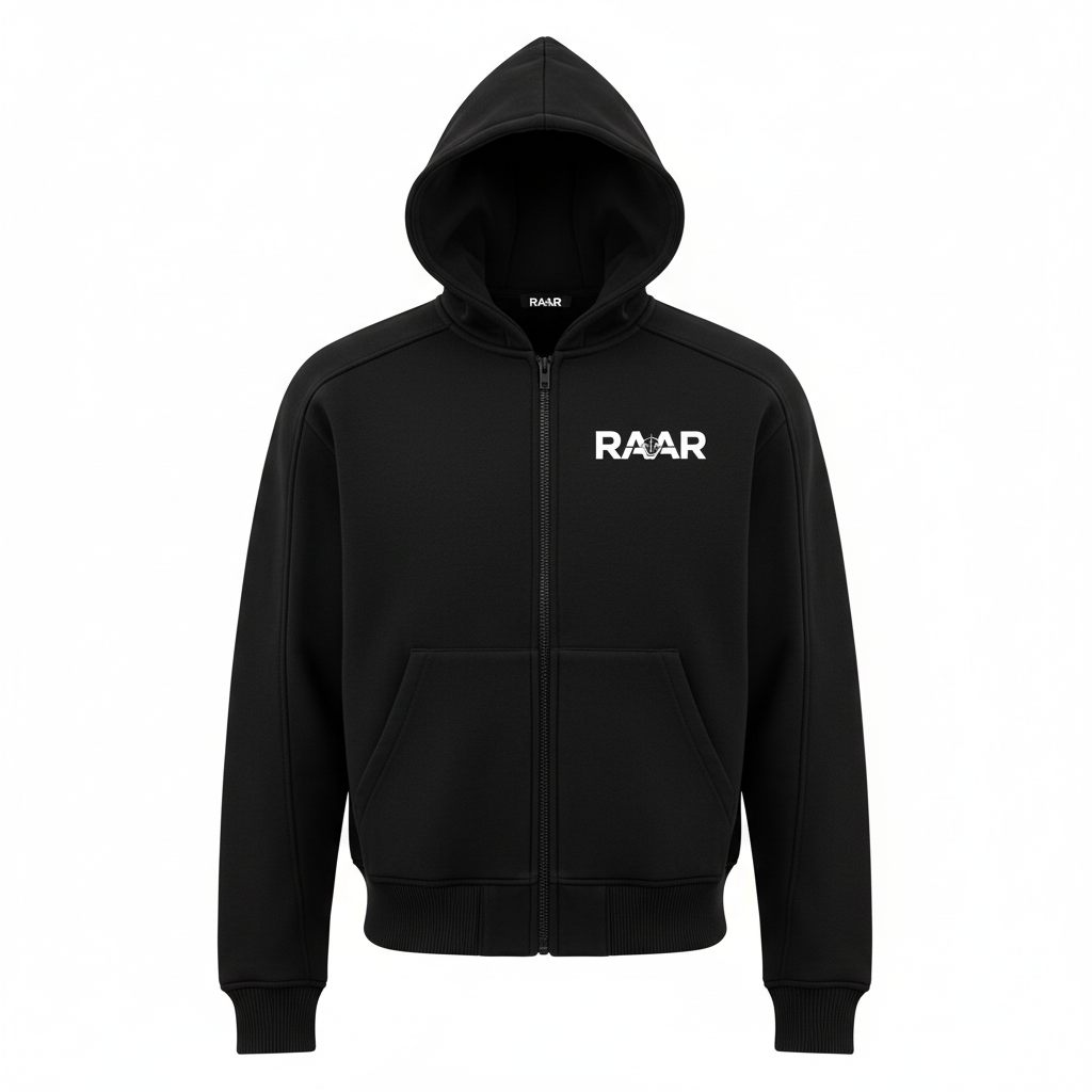 RAAR Black Zip-Up Jacket