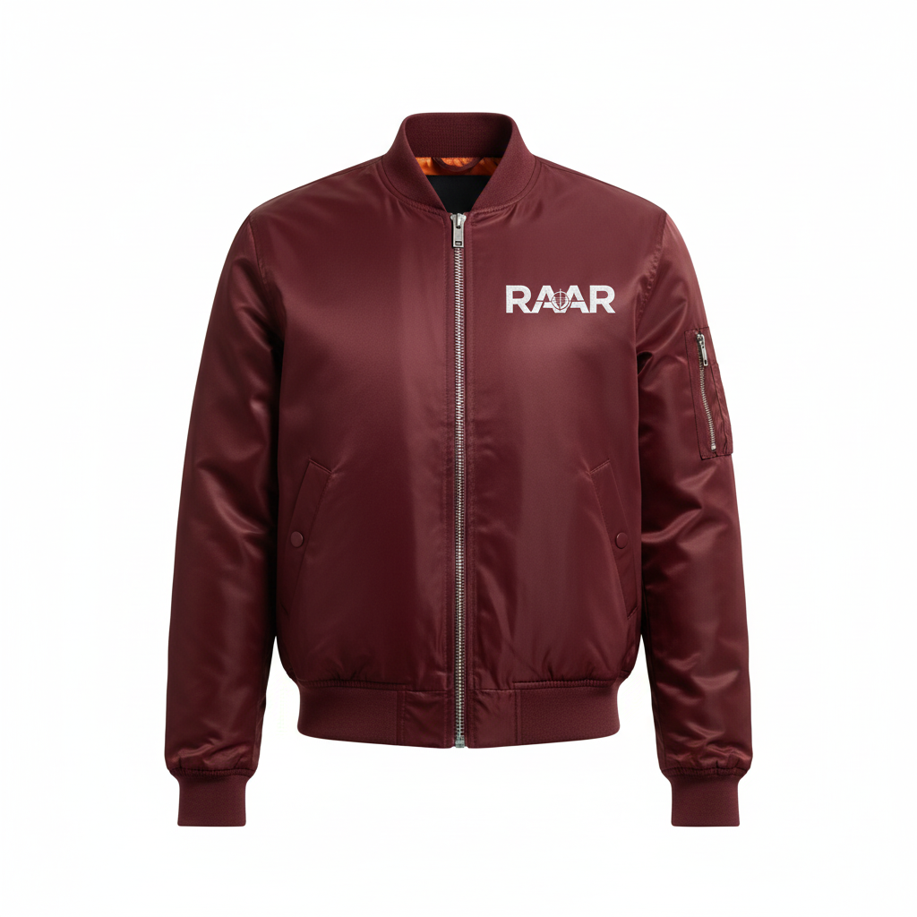 RAAR Burgundy Bomber Jacket