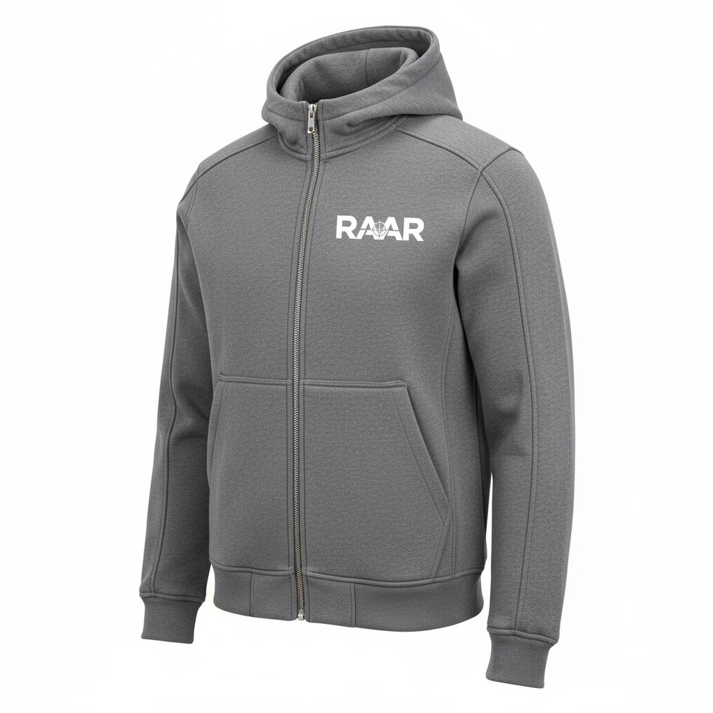 RAAR Grey Zip-Up Jacket