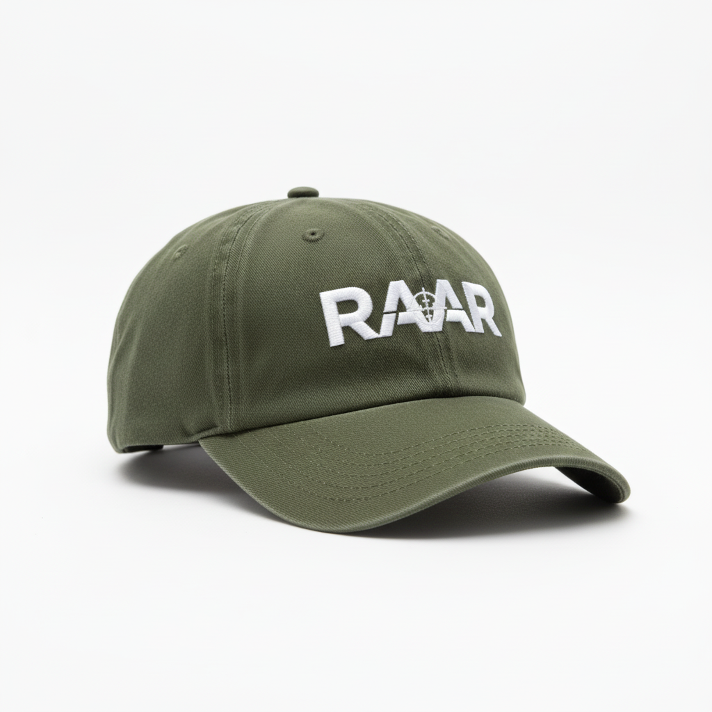 RAAR Olive Green Cap - White Logo